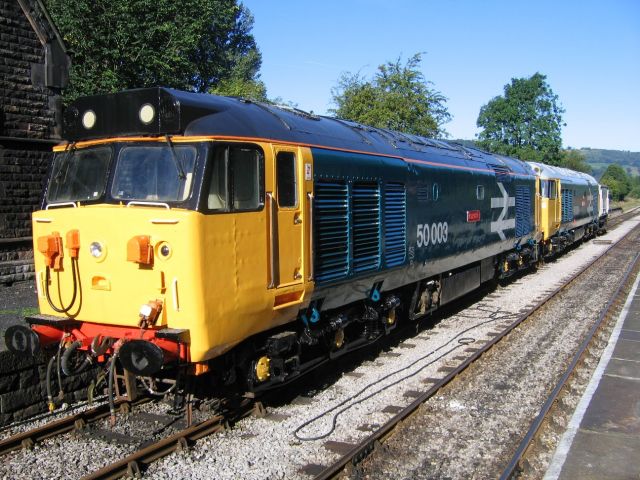 50003 and 50030 at Darley Dale September 2005